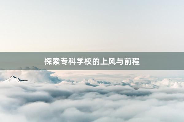 探索专科学校的上风与前程